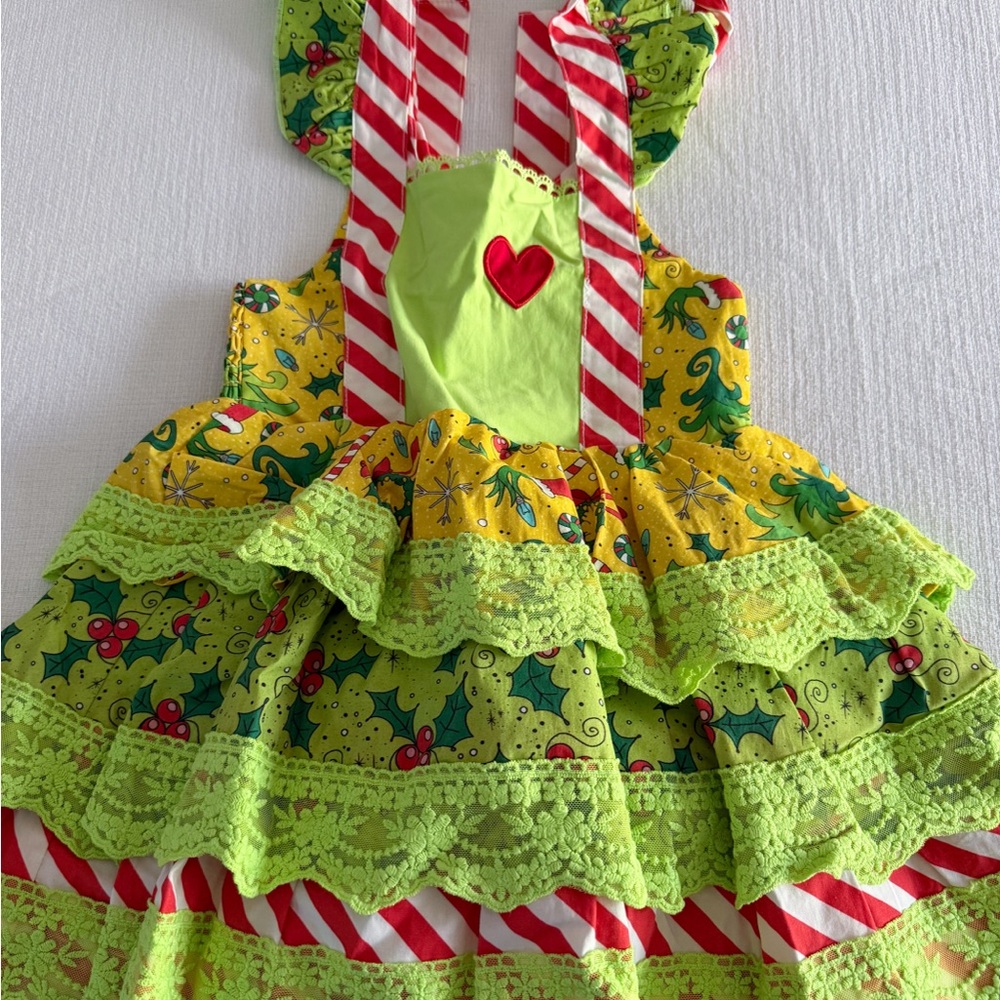 Liv & Stella Gr❤️nch inspired pinafore